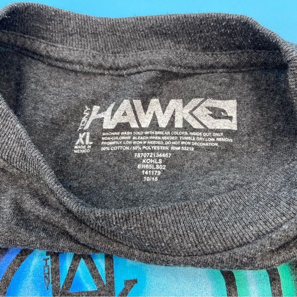 Tony Hawk Graphic Long Sleeve T-Shirt Gray Size XL - Picture 6 of 6